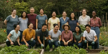 Combatting Loneliness: 6 Strategies for Mental Health in 2025 Diverse community members gardening together, symbolizing connection and shared purpose