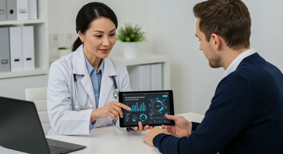 Doctor and patient reviewing personalized health plan