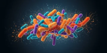 Vibrant microbiome illustration representing advanced probiotic research and gut health innovation