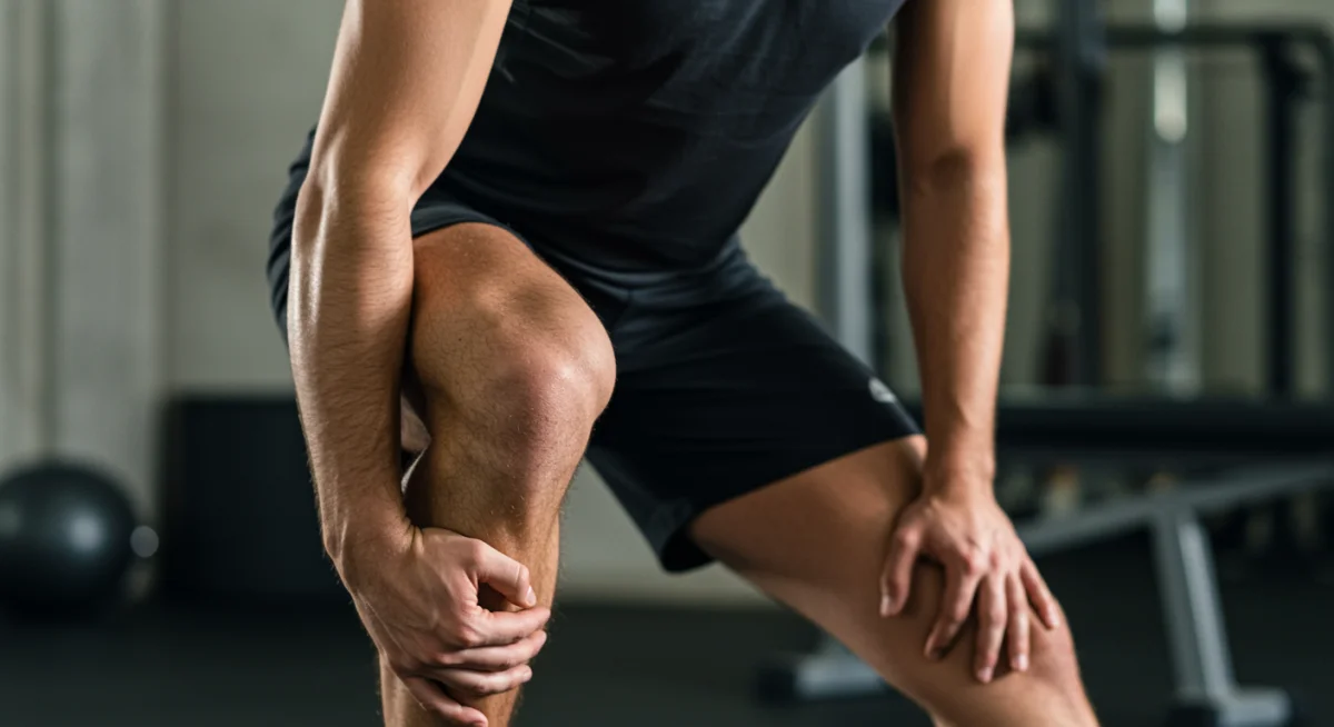 Detailed view of a hip flexor stretch for enhanced mobility