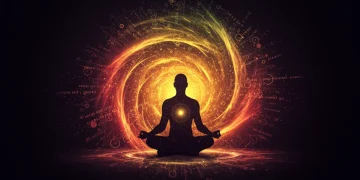 Building Resilience: Cognitive Tools for Mental Fortitude in 2025 Person meditating calmly amidst abstract challenges, symbolizing mental fortitude.