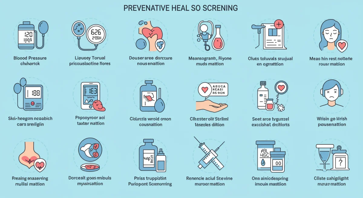 Infographic detailing preventative health screenings and their importance