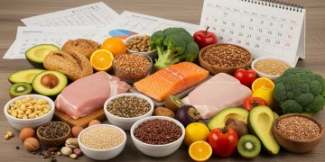 Decoding the Latest US Dietary Guidelines: 5 Key Updates for 2025 Colorful arrangement of fresh fruits, vegetables, and whole grains representing the 2025 US Dietary Guidelines.